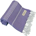 Bersuse 100% Cotton Anatolia Turkish Towel - 37X70 Inches, Dark Purple