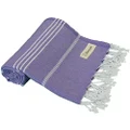 Bersuse 100% Cotton Anatolia Turkish Towel - 37X70 Inches, Dark Purple
