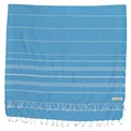 Bersuse 100% Cotton - Anatolia XL Blanket Turkish Towel - 61X82 Inches, Ocean Blue