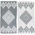 Bersuse 100% Cotton Yucatan Turkish Handloom Towel - 39X71 Inches, Silver Grey