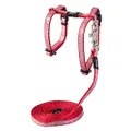 Rogz Sparklecat Cat Reflective Harness and Lead Set Red Extra Small with Safety Elastic