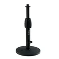 Gator Frameworks GFW-MIC-0600 Weighted Round Based Short Desktop Mic Stand Deluxe with Height Adjust