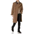 London Fog Men's Iconic Double Breasted Trench Coat with Zip-Out Liner and Removable Top Collar, British Khaki, 46R