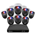 Swann Enforcer 8 Channel 8 Camera DVR Security Camera System with 1TB HDD, 1080p HD Video, Indoor or Outdoor Wired Surveillance CCTV, Colour Night Vision, Heat Motion Detection, LED Lights, 846808