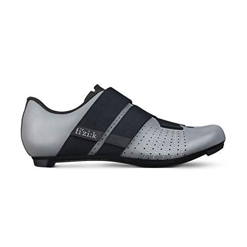 Fizik Mens Safety Cycling Shoe, Reflective Grey Black, 10.5 US