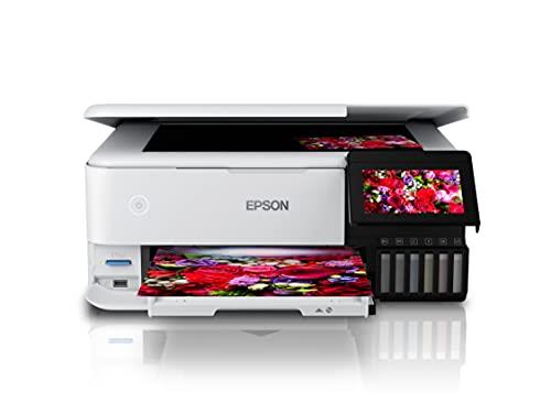 Epson EcoTank Photo ET-8500 Multifunction Printer, Medium, White, C11CJ20501