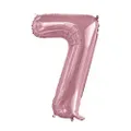 213767 Foil Balloon 34" Decrotex Light Pink Number 7