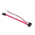 Astrotek Slim SATA Cable 6 Pins + 7 Pins to 4 Pins + 7 Pins, 60 cm Length, Red