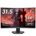 Dell 32 Curved Gaming Monitor – 31.5-inch QHD (2560 x 1440) VA Panel, 165Hz Refresh Rate, 1ms Response Time, AMD FreeSync Premium, G-Sync Compatible, S3222DGM