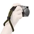 MegaGear MG936 Cotton Camera Hand Wrist Strap- Comfort Padding, Security for All Cameras (Green, Small- 23cm/9inc)