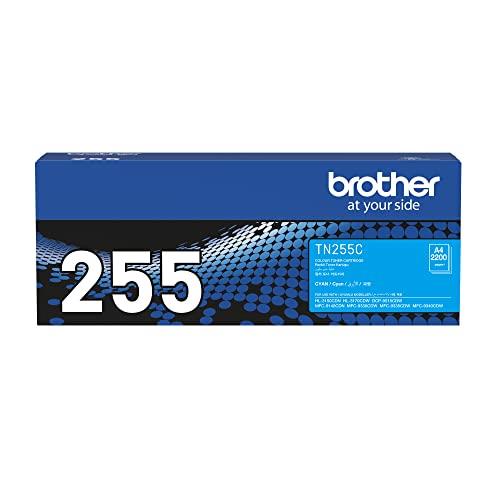 brother Genuine TN255C High-Yield Printer Toner Cartridge, Cyan, Page Yield Up to 2200 Pages, (TN-255C) Compatible with: MFC-9335CDW, HL-3150CDN, HL-3170CDW, MFC-9140CDN, MFC-9330CDW, MFC-9340CDW