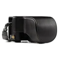 MegaGear MG172 Fujifilm X-A5, X-A3, X-A2, X-A1, X-M1 Ever Ready Leather Camera Case and Strap - Black