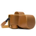 MegaGear Sony Alpha A7S II, A7R II, A7 II (28-70mm) Ever Ready Leather Camera Case and Strap, with Battery Access - Light Brown - MG526