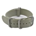 ArtStyle Watch Band with Colorful Nylon Material Strap and Heavy Duty Brushed Buckle (Grey, 22mm)