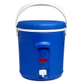 Decor Round Cooler Jug with Tap, 15 Litre Capacity, Blue, 35.7 x 33.5cm (15L)