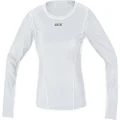 GORE Wear Windproof Women's Thermal Inner Layer Shirt, Gore M Windstopper Base Layer Thermo L/S Shirt, Size: XS, Color: Light Grey/White, 100321