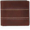 Fossil Men's Reese Leather RFID-Blocking Bifold with Flip ID Wallet, Brown