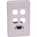 P5980 VGA with 4 Gang Wall Plate Dual Cover Screw Connections - 9321758156858
