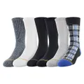 Gold Toe Boys' Total Package Crew Socks, 6-Pairs, Assorted Colour, Large