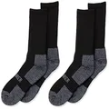 Explorer Men's Tough Work Dual Layer Crew Socks - 2 Pack, Black (2 Pack), 11+ / Large