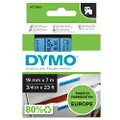 DYMO D1 Label Cassette Tape, 19mm x 7m, Black/Blue
