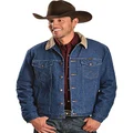Wrangler Men's Regular Blanket Lined Denim Jacket, Denim/Blanket, 38