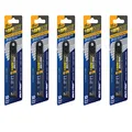 Rapid Edge Multi-Point 18mm Serrated Snap-Off Utility Knife Blades with 50 Blades (5 Packs, 10 Blades per Pack)