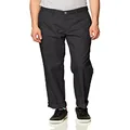 Lee Men's Total Freedom Relaxed Classic Fit Flat Front Pant, Black, 36W x 29L
