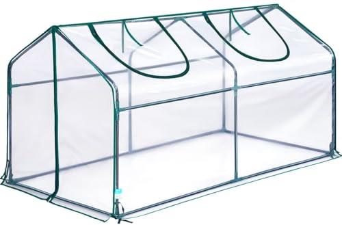 Quictent Waterproof UV Protected Reinforced Mini Cloche Greenhouse 71WX 36D X 36H Portable Green Hot House