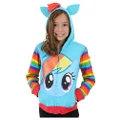 Freeze Girl's Rainbow Dash fashion hoodies, Blue/Multi, 4 Years US