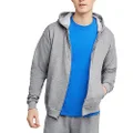 Hanes Men's Full Zip EcoSmart Fleece Hoodie, Light Steel, Medium