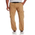 Wrangler Men's Authentics Premium Relaxed Straight Cargo Pant, Acorn Twill, 34W x 30L