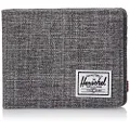 Herschel Unisex's Roy RFID Bi-Fold Wallet, Raven Crosshatch, One Size, Casual