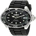 Invicta Men's Pro Diver Automatic Watch with Silicone Band, Black (Model 23678), Stainless Steel, 23678