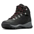 Columbia Women s Newton Ridge Plus Waterproof Boot Hiking Shoe, Black, Poppy Red, 5 US UK