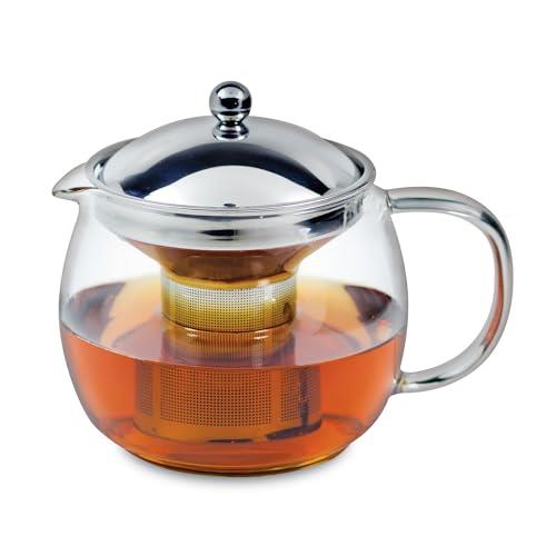 Avanti 15747 Ceylon Glass Teapot, 1.25 Litre Capacity, Clear