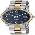 Timex Men's Easy Reader Watch, Two-Tone/Two-Tone/Blue, 38MM, Timex Men's Easy Reader Watch