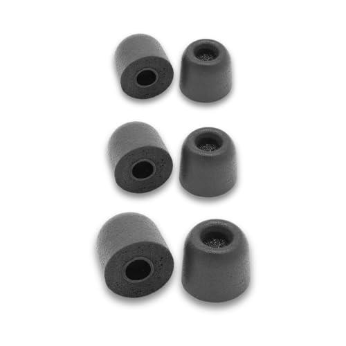 Comply Foam Isolation Plus Memory Foam Earphone Tips for Sennheiser Momentum/HD 1, IE 800 S, CX 3.00, 5.00, 6.00BT & 7.00BT Noise Reducing w/WaxGuard Comfortable Secure Fit (S/M/L, 3 Pair) 19-30204-11