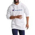 Champion Men's Graphic Powerblend Fleece Pullover Hood, white, X-Large