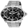 Invicta Men's Pro Diver Quartz Watch with Stainless Steel Strap, Black, 40 mm, Classic