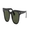 Ray-Ban Rb2168 Meteor Square Sunglasses, Black/G-15 Green, 50 mm