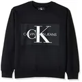 Calvin Klein Jeans Men's Monogram Logo Sweatshirt, Ck Black, XS