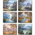 Cinnamon Bradley's Streams Placemats 6-Pieces Set, 34 x 26.5 cm, Multicolor