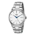 Orient 'Bambino Version 5' Stainless Steel Japanese Automatic/Hand-Winding Dress Watch, White, 40.5 mm, Metal Bracelet