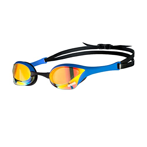 arena 2507 Cobra Ultra Swipe Mirror Indoor Goggle, 370/ Yellow/Blue