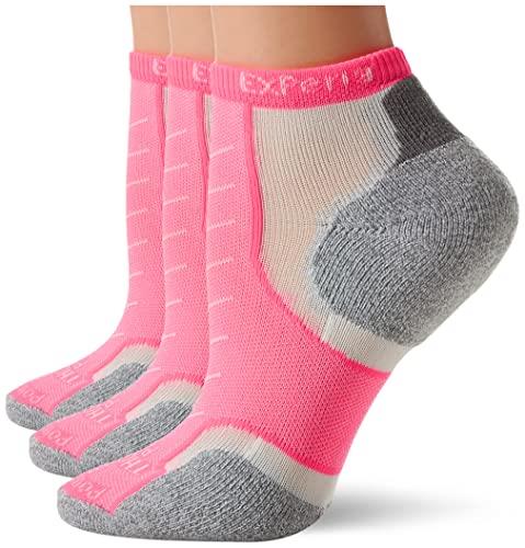 Thorlos Experia unisex-adult XCCU Multi-sport Thin Padded Low Cut 3 Pair Pack Socks Running Socks - pink - Small