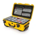 Nanuk 935 Waterproof Carry-On Hard Case with Lid Organizer and Padded Divider w/Wheels - Yellow