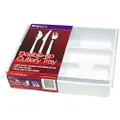 HomeLeisure Double-Up Cutlery Tray Double-Up Cutlery Tray, White, 1420200