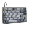 DROP ENTR Mechanical Keyboard — Tenkeyless Anodized Aluminum Case, Doubleshot Shine-Through PBT Keycaps, N-Key Rollover, USB-C, White Backlit LED, Fast & Linear Switches (Green/Gray, Gateron Yellow)