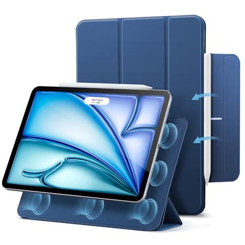 ESR for iPad Air 11 Inch Case M4/M3/M2 (2026/2025/2024), iPad Air 5th/4th Gen (2022/2020), Powerful Magnetic Attachment, Slim Trifold Stand Case, Auto Wake/Sleep, Durable Protection, Navy Blue